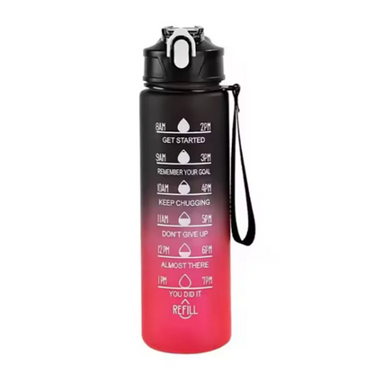 Sports Water Bottle with Time-Tracking Straw Leak Proof Locking Flip Cover for Easy Carry Ideal for Outdoor Adventures