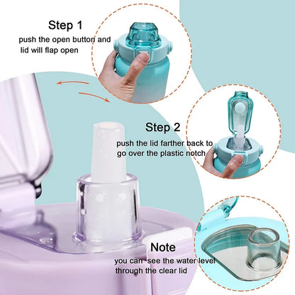 2L Water Bottle With Straw Large Capacity Sports Water Bottle Travel Fitness Sports Portable Drinking Bottles With Time Marker