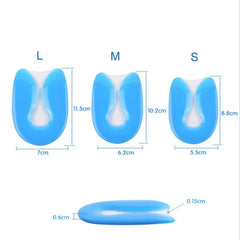 Gel Heel Cups for Heel Pain Relief - Silicone Heel Cushions for Plantar Fasciitis & Heel Spurs